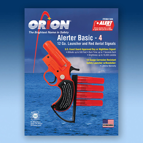  Orion Alerter 12-Gauge Launcher with Hammer Safety Lock & Red Aerial Flares