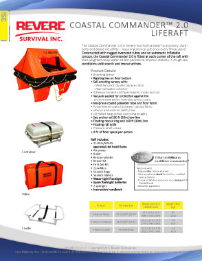 Coastal Commander 2.0 Spec Sheet